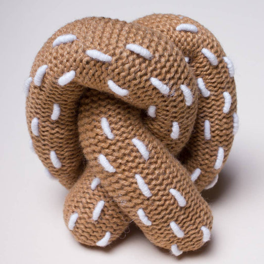 Organic Baby Toy - Pretzel Rattle (Handmade)