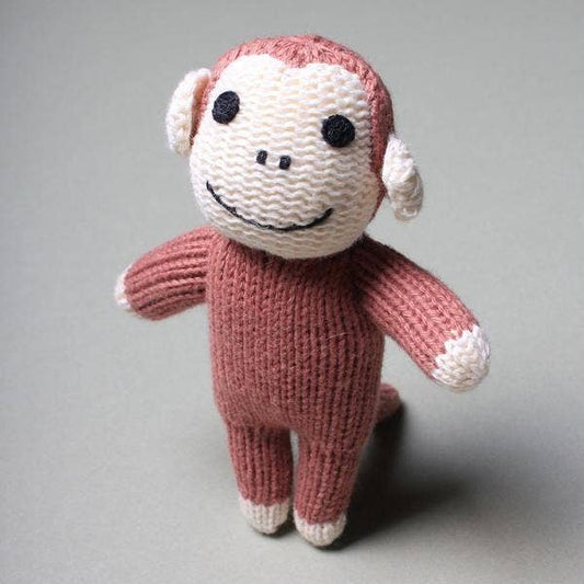 Organic Monkey Rattle Baby Toy (Handmade)