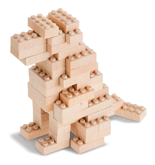 Eco-Bricks™ Dog 3-in-1 Wooden Building Set | German Shepherd, Bulldog & Dachshund Set