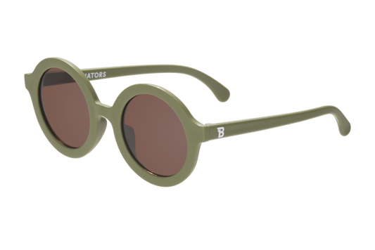 Wild Moss Euro Round Kids Sunglasses with Amber Lens