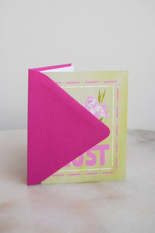 August Birth Month Flower Card