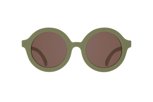 Wild Moss Euro Round Kids Sunglasses with Amber Lens