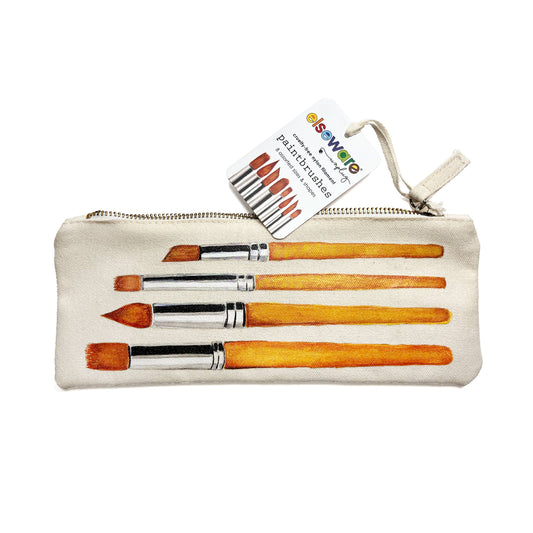Paintbrush Set | 8 Nylon Brushes in Canvas Bag