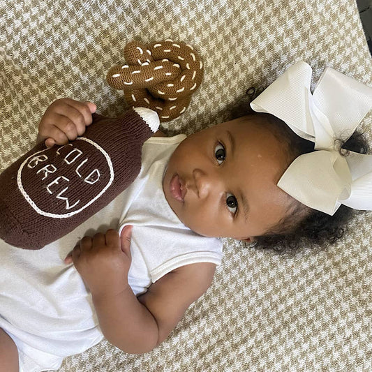 Organic Baby Toy - Pretzel Rattle (Handmade)