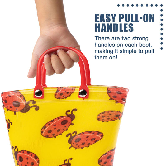 Ladybug Rain Boots with Handles (kids)
