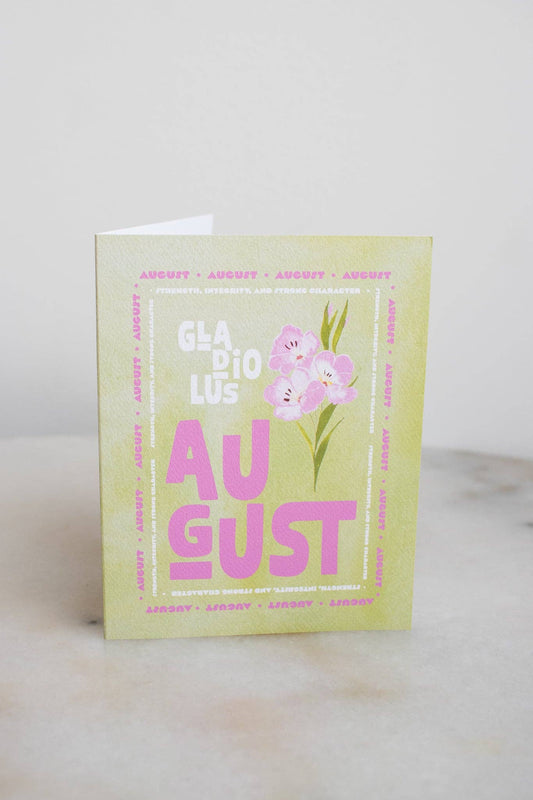 August Birth Month Flower Card