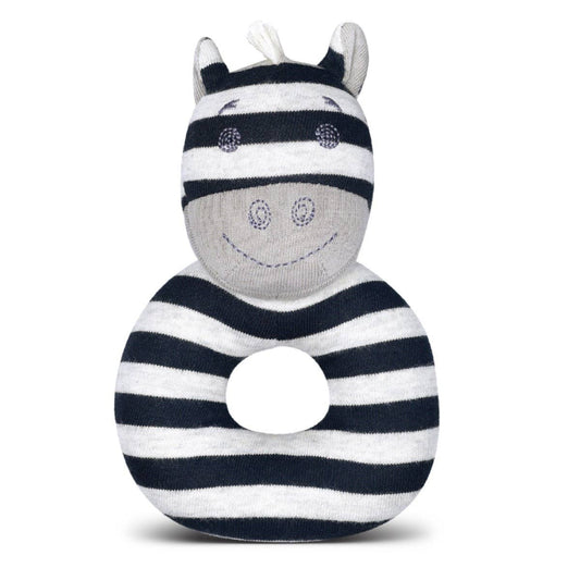 Ziggy Zebra Organic Baby Teething Rattle