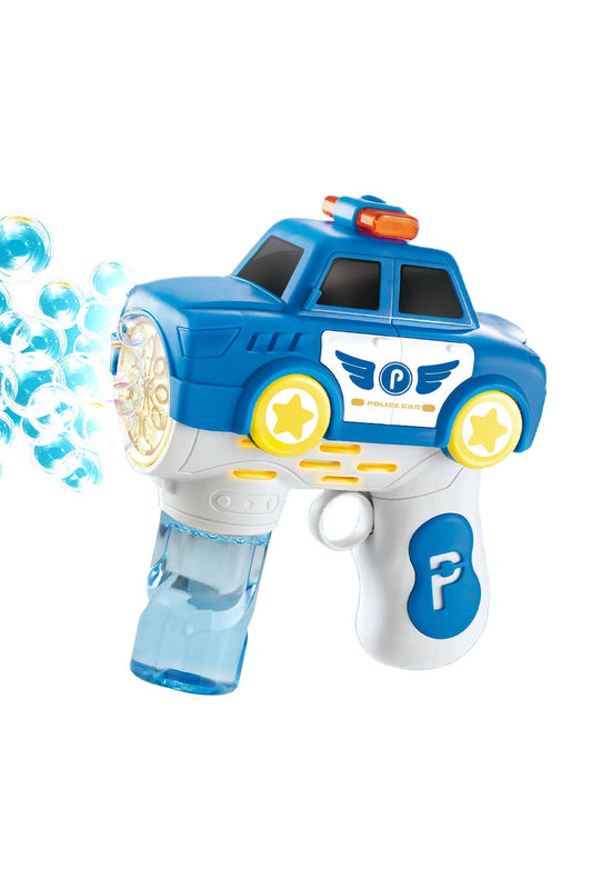 Police Car & Fire Engine LED Light-Up Bubble Gun