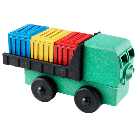 Cargo Truck Puzzle (Green) | STEM Stacking Toy Truck for Kids