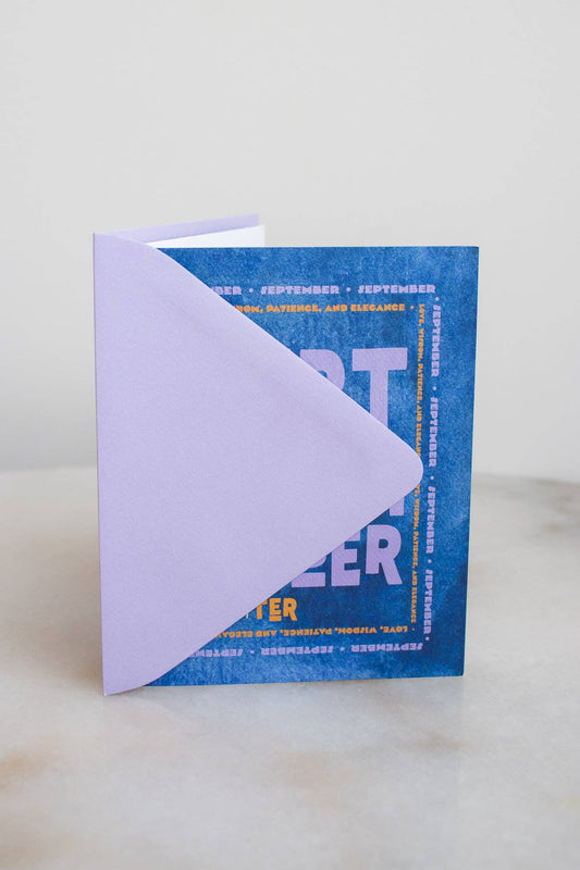 September Birth Month Flower Card
