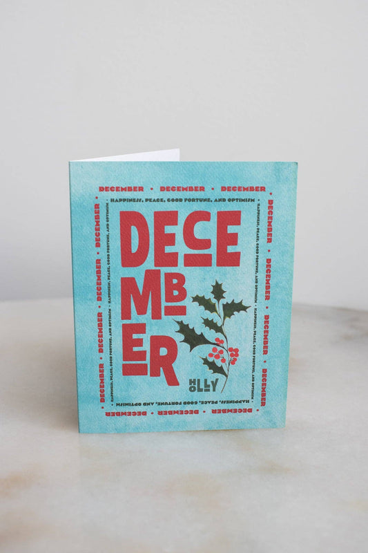 December Birth Month Flower Card