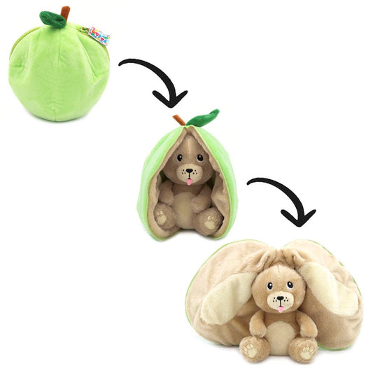 Flipetz Crocket the Dog Plush | Apple Transforming Stuffed Toy