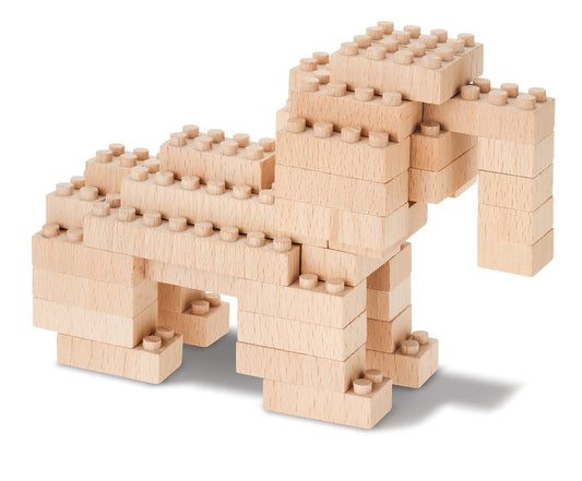 Eco-Bricks™ Africa 3-in-1 Wooden Building Set | Camel, Elephant & Ostrich Set