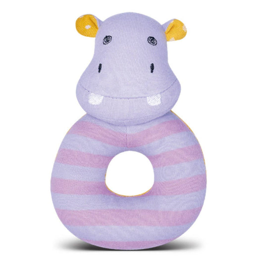 Coco Hippo Organic Baby Teething Rattle