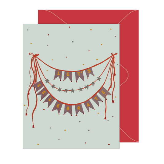 Let's Celebrate Bunting Banner Card