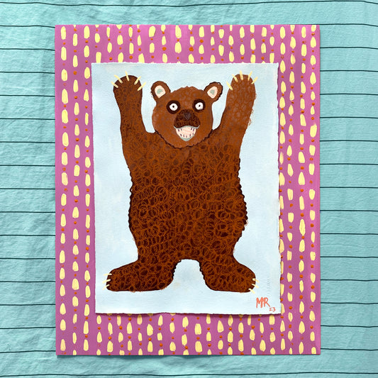 Playful Bear Painting