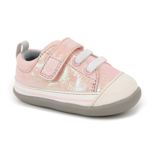 Stevie Mini Pink Metallic | Baby First Walker Shoes