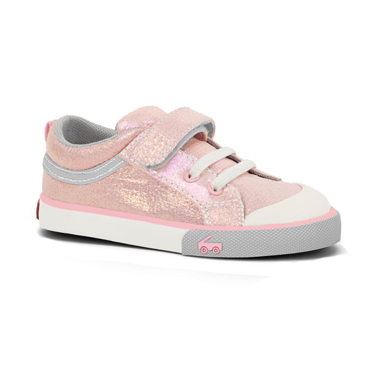 Pink Metallic Toddler Sneakers | See Kai Run Kristin Shimmer Play Shoes