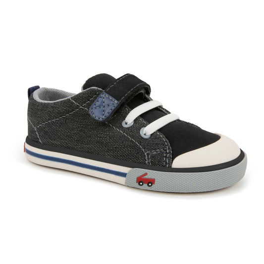 Raven Black Toddler Sneaker | See Kai Run Stevie II Flexible Everyday Play Shoe