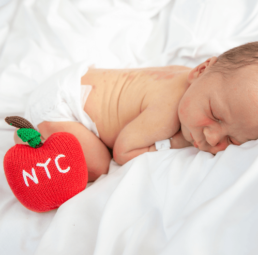 Organic Baby Toy - Big Apple Rattle (Machine Washable)