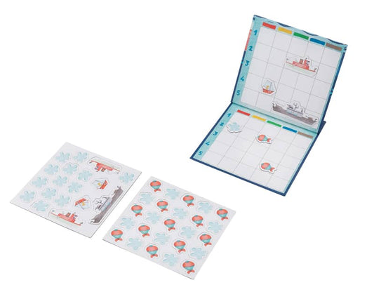 Box with 10 “Battleship” Magnetic Board Games - Recreational Toy - Moulin Roty
