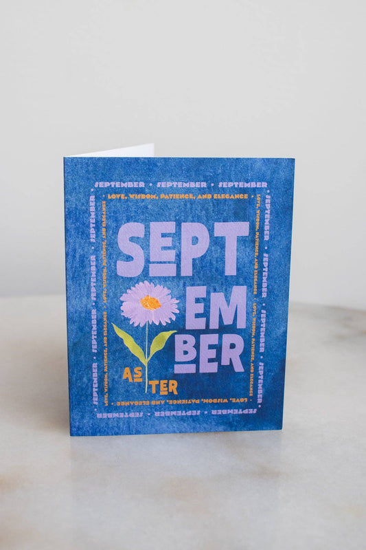 September Birth Month Flower Card