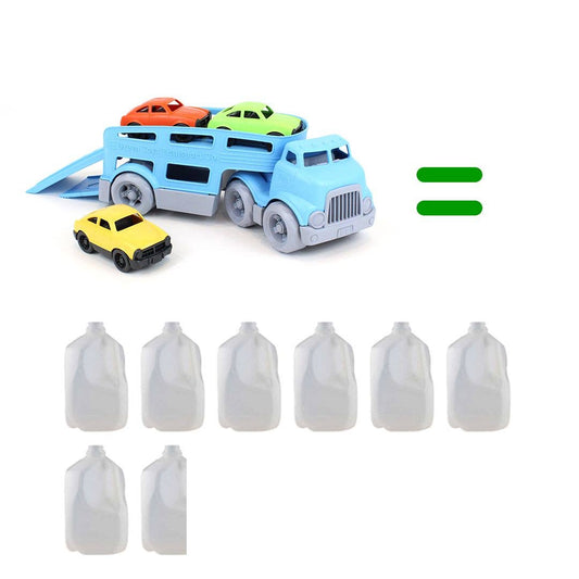 Car Carrier with 3 Mini Cars | Recycled Plastic Toy Set
