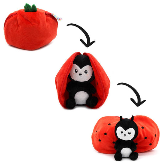 Flipetz Comet the Ladybug Plush | Tomato Transforming Stuffed Toy