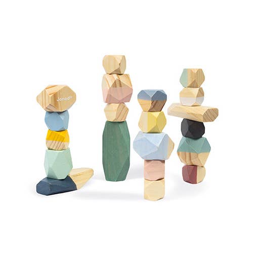 Sweet Cocoon Stacking Stones | Wooden Balance & Stacking Toy (20 Pieces)