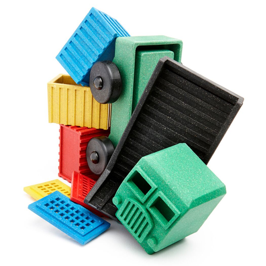 Cargo Truck Puzzle (Green) | STEM Stacking Toy Truck for Kids