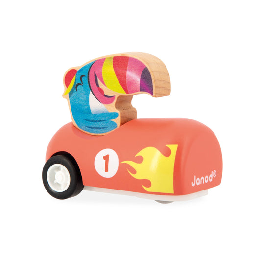 Applepop Pull-Back Cars | Wooden Friction Racing Cars (Assorted)
