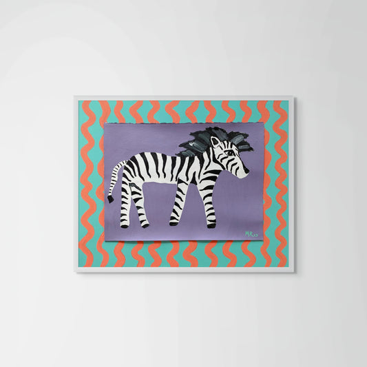 Playful Zebra Painting